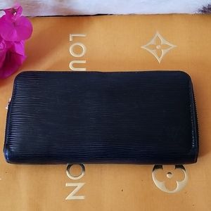 Authentic Louis Vuitton EPI black long wallet